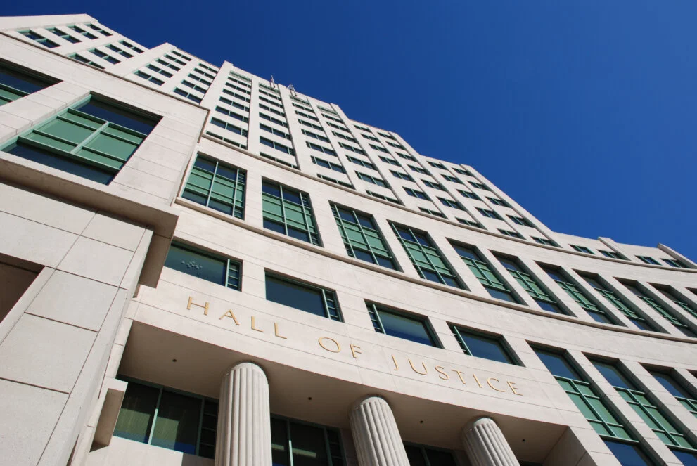 The Hall of Justice, built in 1996, is home to a number of San Diego County departments, including the San Diego County District Attorney and Superior Courts of San Diego County.